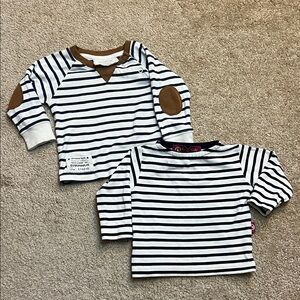 H&M Redfish Kids Striped Kids Shirts with Elbowpads Size 6 months 100% cotton